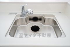 広々とした凸型シンクに洗剤ポケットを標準装備。大きなお鍋など洗いやすいです。