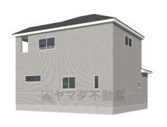 完成予想図。外壁に特殊なコーティングを使用しており、 雨が汚れを洗い流し、日常の汚れからも住まいをしっかり守ります。