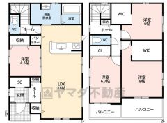 WIC2ヶ所あり＾＾とにかく収納力に優れた間取りです。