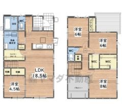 家具の配置がしやすい縦型リビング。広いLDKを探していた方に。