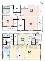 とにかく収納力に優れた間取りです。2面バルコニーで、どのお部屋にいても明るさを感じられます。