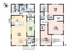 LDKと和室を合わせると20帖の大空間となります。2階も全室6帖以上と広々＾＾嬉しいインナーバルコニーは2部屋につながります。