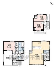 家具の配置がしやすい縦型リビング。広いLDKを探していた方に。
