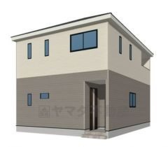 外壁はツートンカラーでスタイリッシュな外観で来客の時が待ち遠しくなりますね。