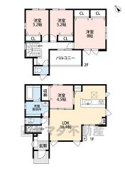 南向きの広々バルコニー＾＾キッチン横にはパントリーを確保＾＾洗面脱衣所も広く取っており、室内干しの際重宝しますね＾＾