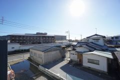 2階バルコニーからの眺望です。前面に遮るものがなく景色を一望できます。