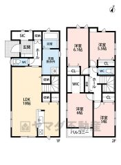 リビングは18帖の開放感あふれる空間です。2階は洋室が4部屋あるので、お子様が大きくなっても安心ですね＾＾