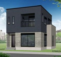 外壁はツートンカラーでスタイリッシュな外観で来客の時が待ち遠しくなりますね。